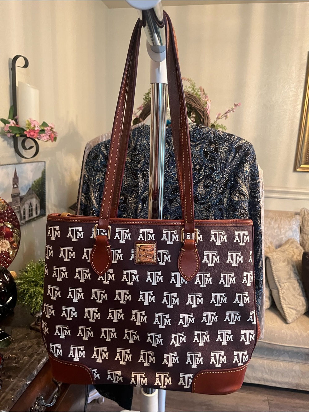 Dooney & Bourke Maroon Texas A&M Monogram Tote